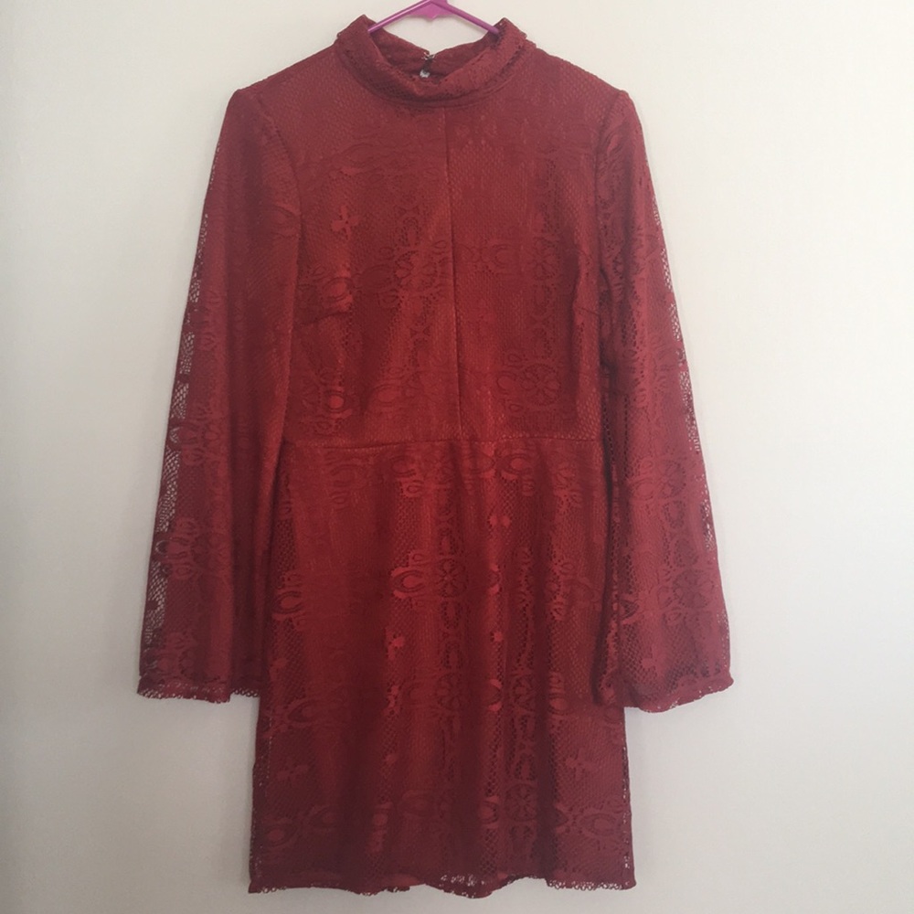 Charlotte Russe boho red dress
